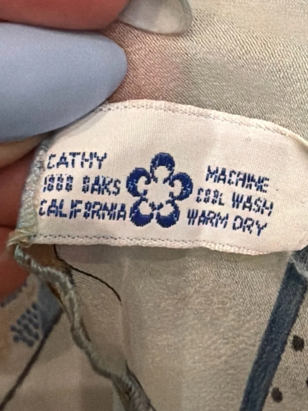 CATHY California Floral Print Scarf - Light Blue